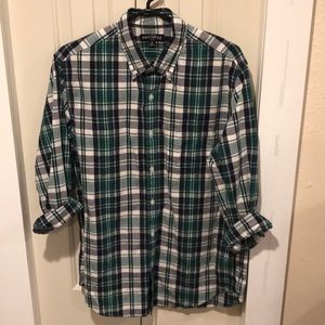 Blue/green plaid shirt